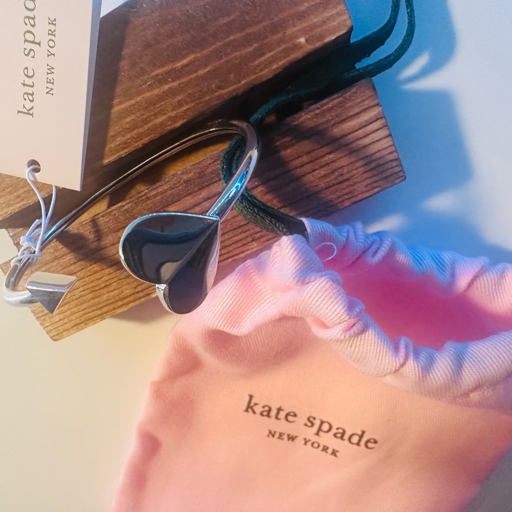 Kate Spade Silver Bracelet with Heart Charm